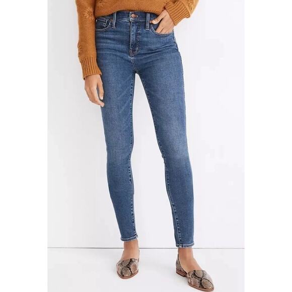 Madewell 10" High Rise Skinny Blue Jeans Size 28 Wendover Wash - Picture 1 of 8